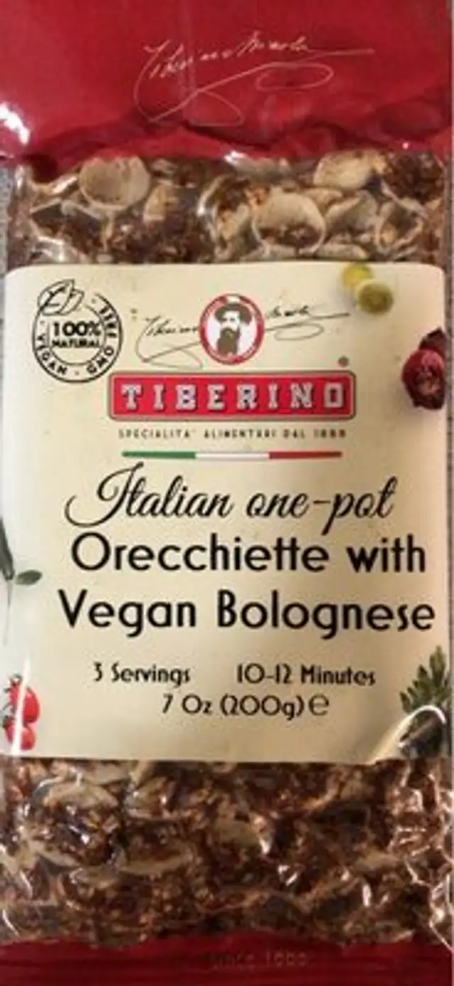 Italian onepot meal orecchiette vegan bolognese