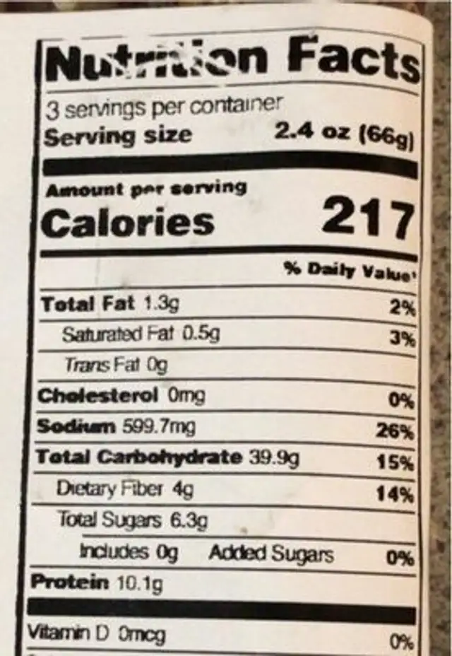 Italian onepot meal orecchiette vegan bolognese nutrition facts table