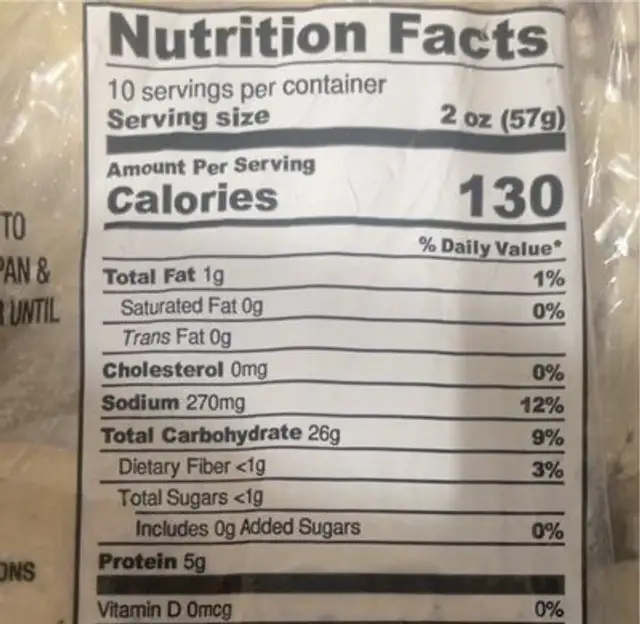 Portland pie co pizza dough basil nutrition facts table