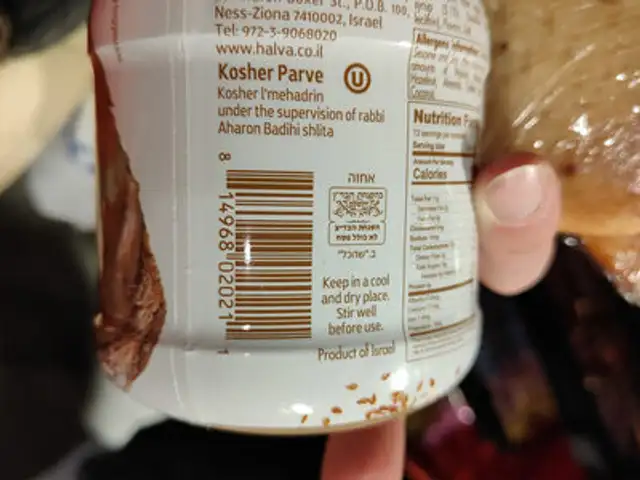 Unknown nutrition facts table