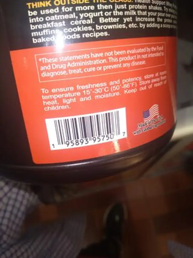 Organic grass-fed whey ingredients label