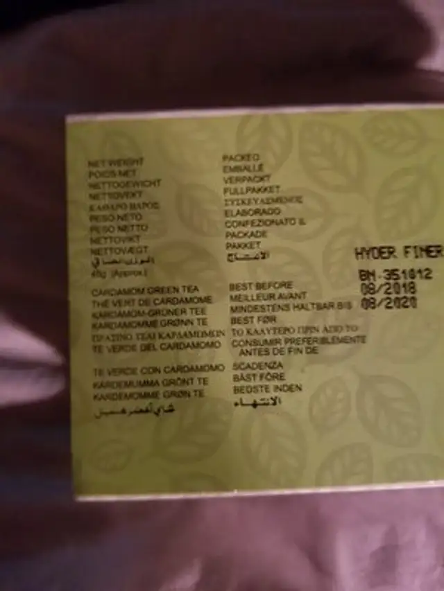 tapal ingredients label