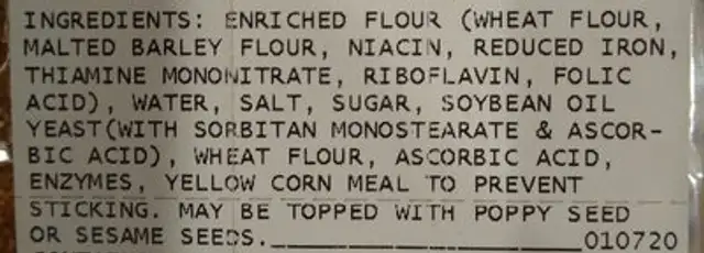 Popcornopolis ingredients label