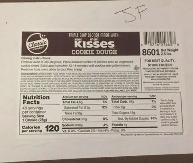 Triple chip blonde made with minu kisses cookie dough