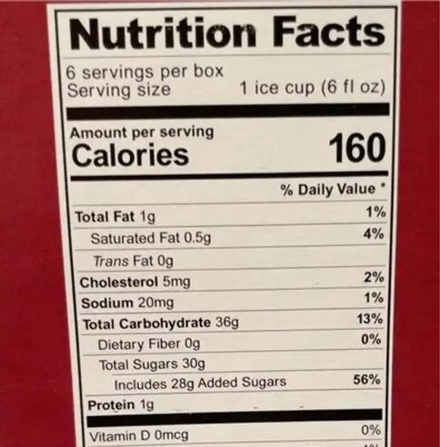 Premium lindy’s swirled nutrition facts table
