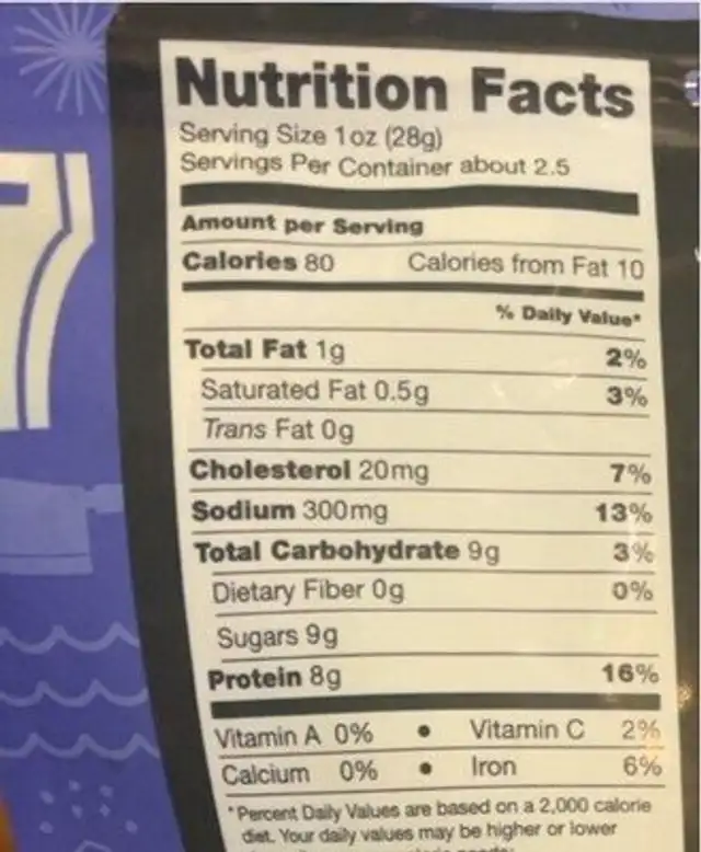 Krave sea salt original oven roasted gourmet beef cuts nutrition facts table