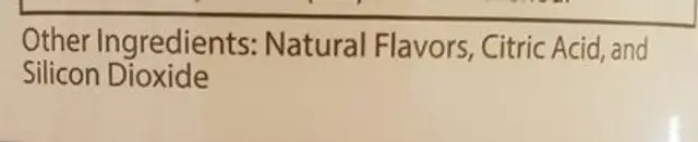 gi complete ingredients label