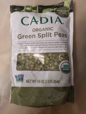 Organic green split peas