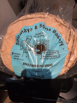 Whole wheat pita front packaging