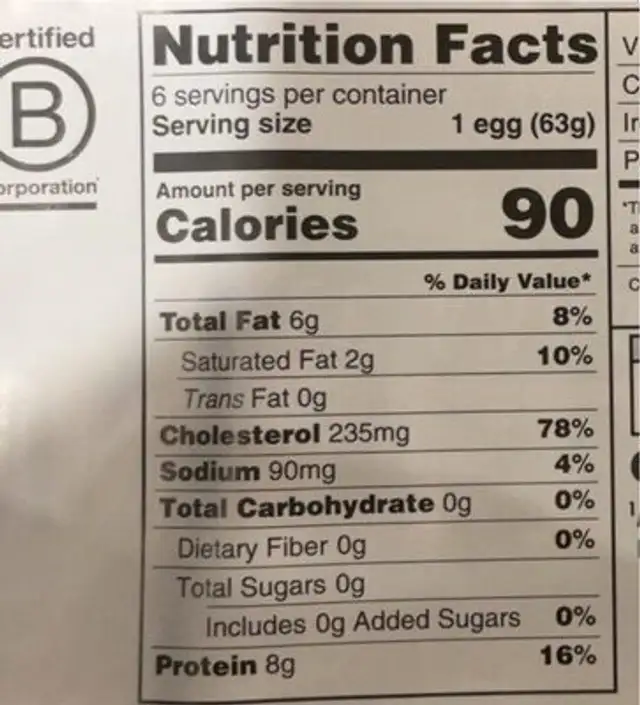 Nellie's free range grade a jumbo fresh brown eggs nutrition facts table