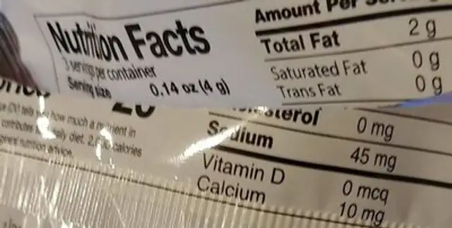 Kim nori sea salt seasoned snack nutrition facts table