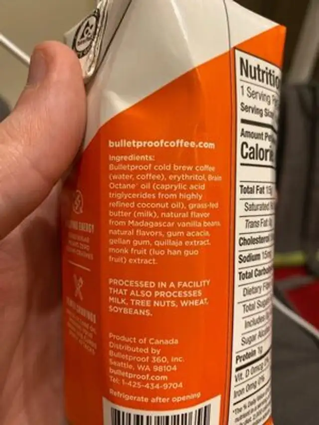 Unknown ingredients label
