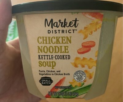 Chicken noodle kettle cooked soup