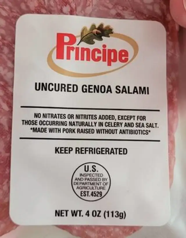 Principe uncured Genoa salamo