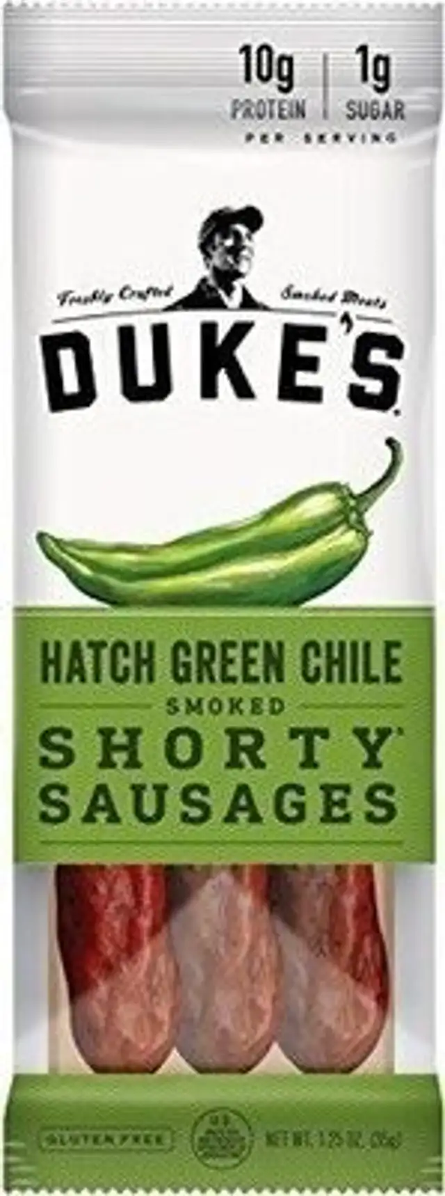 Hatch green chile smoked shorty sausages