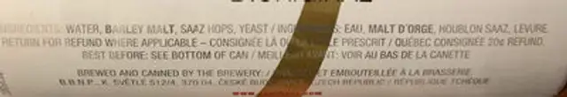 Unknown ingredients label