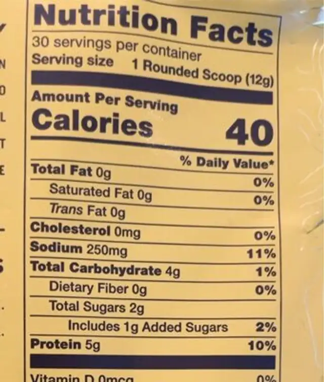 Pre-Workout Clean Energy & Hydration Fuel Watermelon nutrition facts table