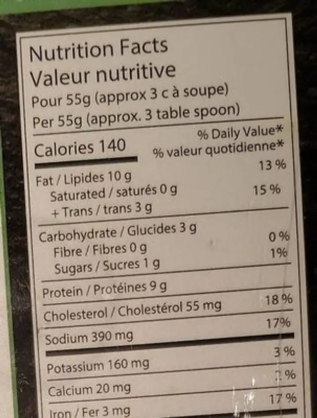 Terrine de porc & pintade aux pistaches nutrition facts table