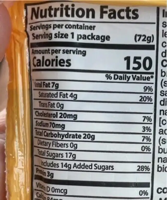 Chocolate chip cookie dough ice cream nutrition facts table
