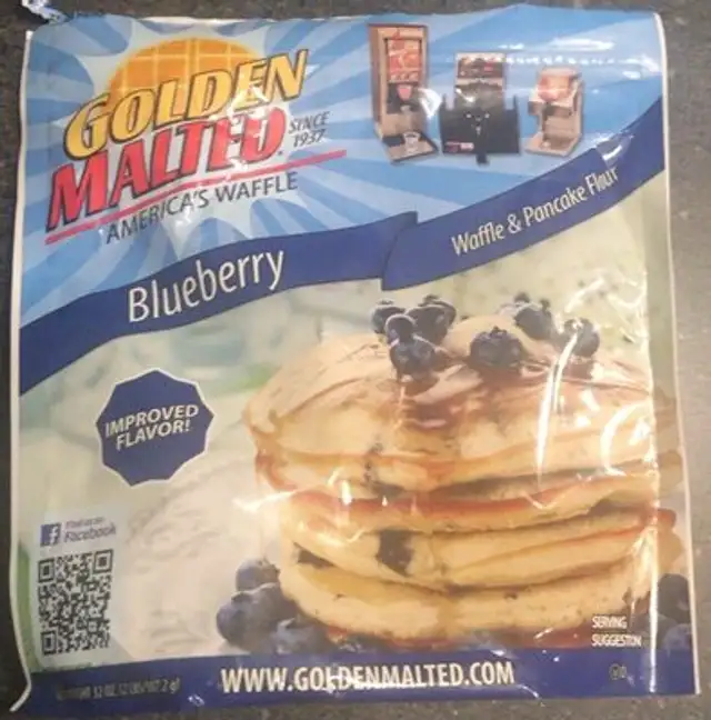Blueberry waffle and pancake flour