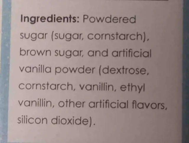 Classic Cheesecake Mix ingredients label