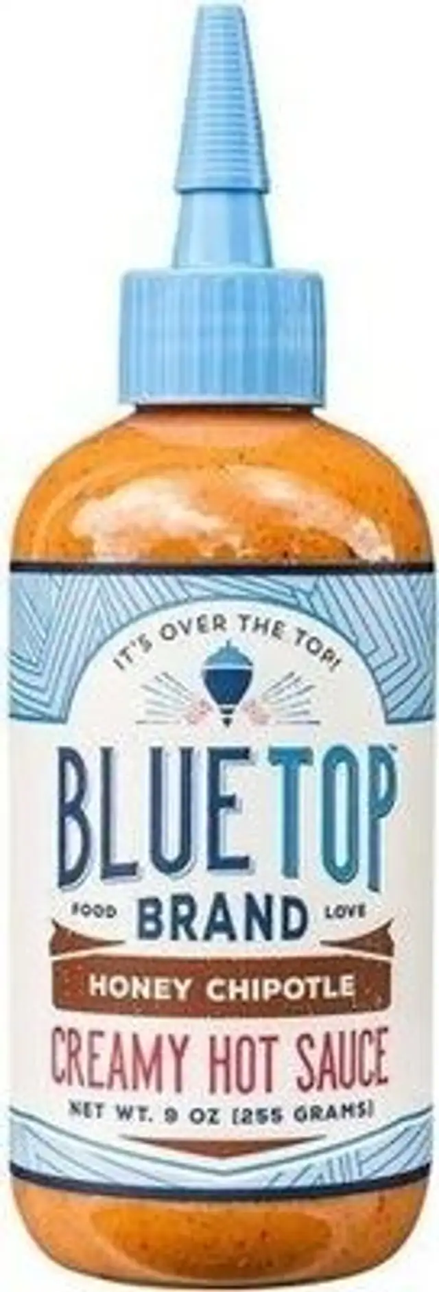 Blue top brand creamy hot sauce honey chipotle