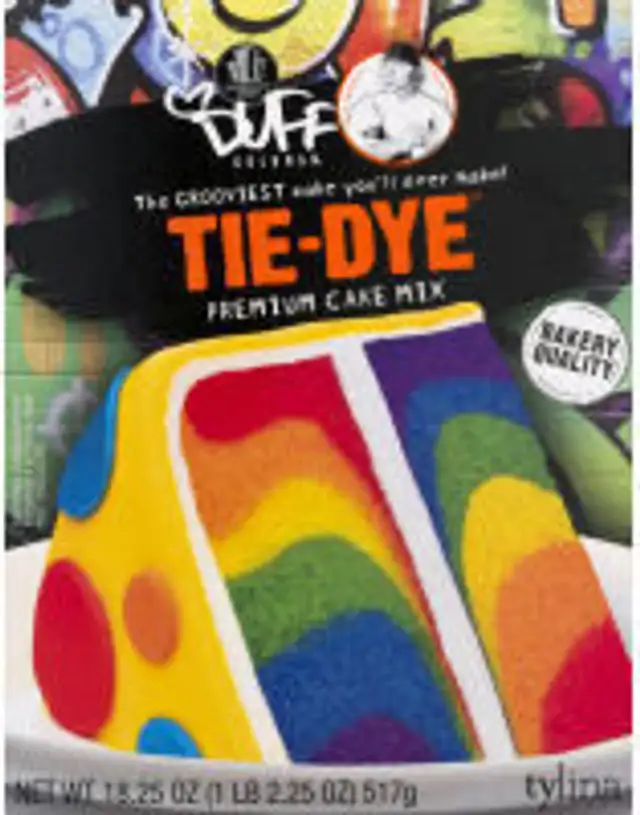 Tie-dye cake mix
