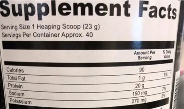 Bone broth protein turmeric nutrition facts table