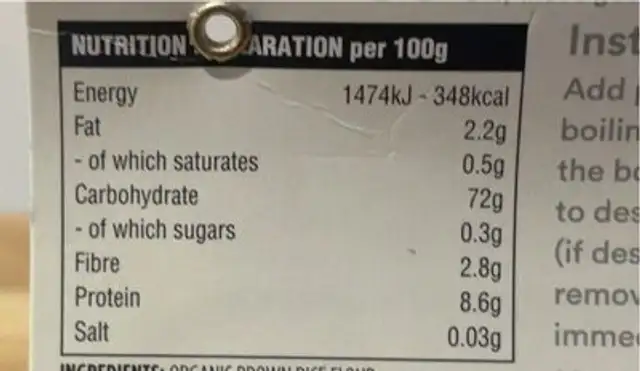 Organic farm shapes gluten free pasta nutrition facts table