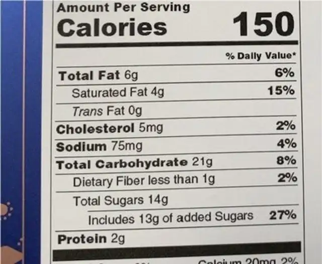 Crepes dentelles nutrition facts table