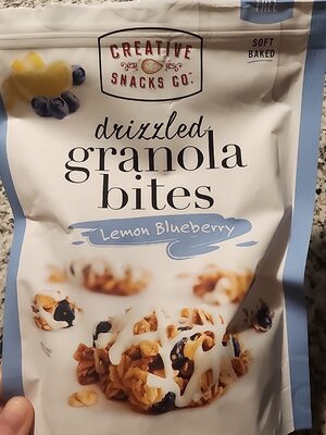 drizzled granola bites front packaging