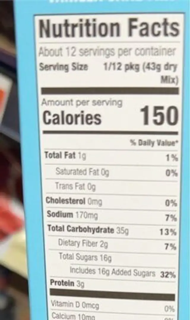 Organic simply sweet vanilla cake mix ounce nutrition facts table