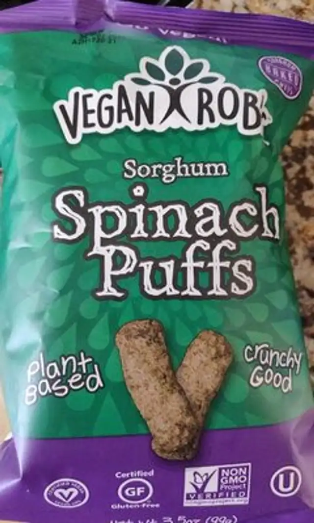 Sorghum spinach puffs
