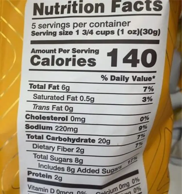 Simply thin popcorn nutrition facts table