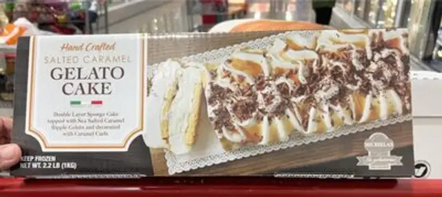Salted caramel gelato cake