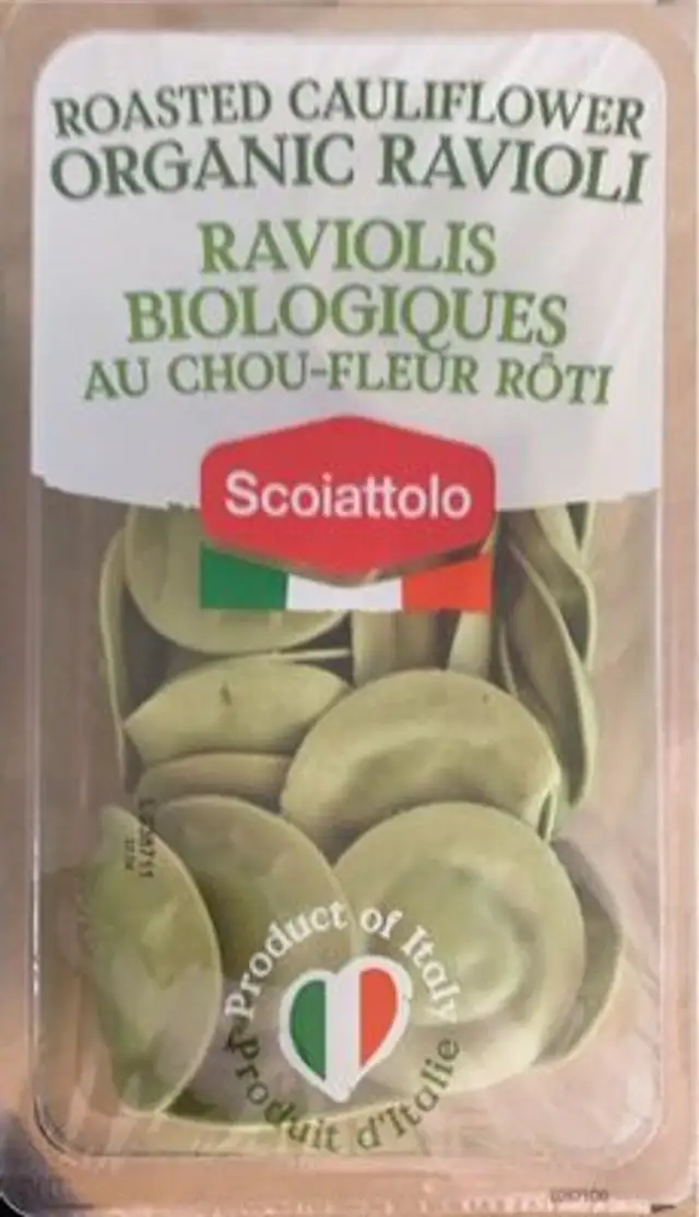 Raviolis biologiques au chou-fleur roti