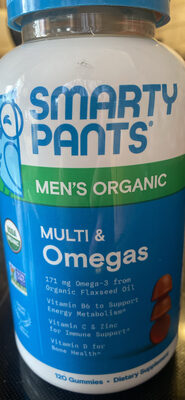 Men's Organic Multi & Omegas front packaging