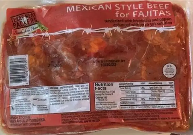 Mexican style beef for fajitas