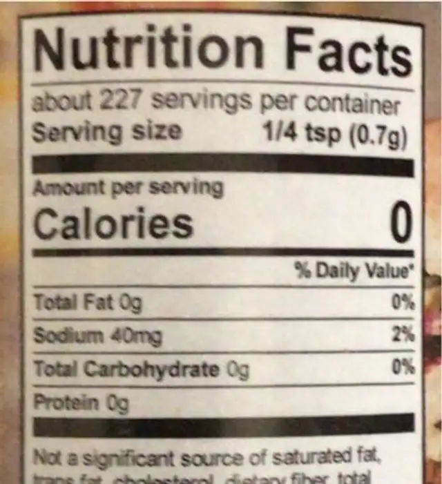 Nashville hot nutrition facts table