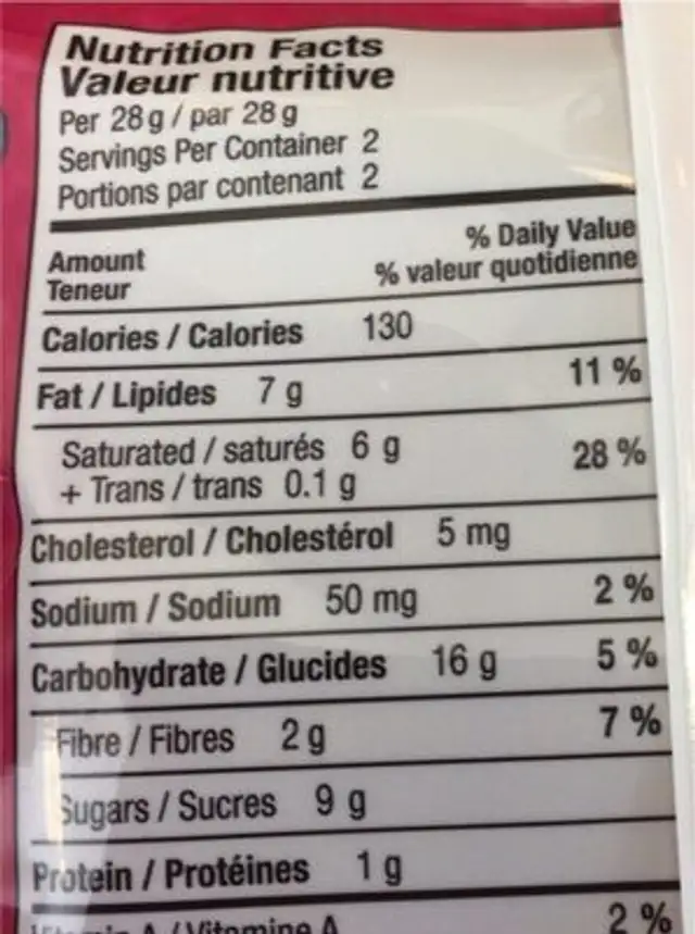 Nutless clusters Raspberry nutrition facts table