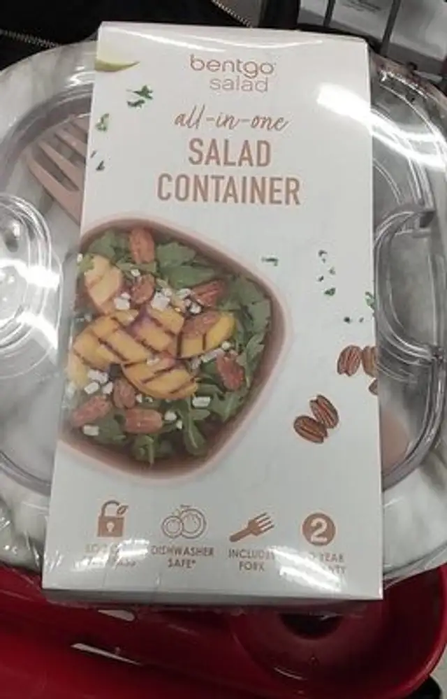 All in one salad container