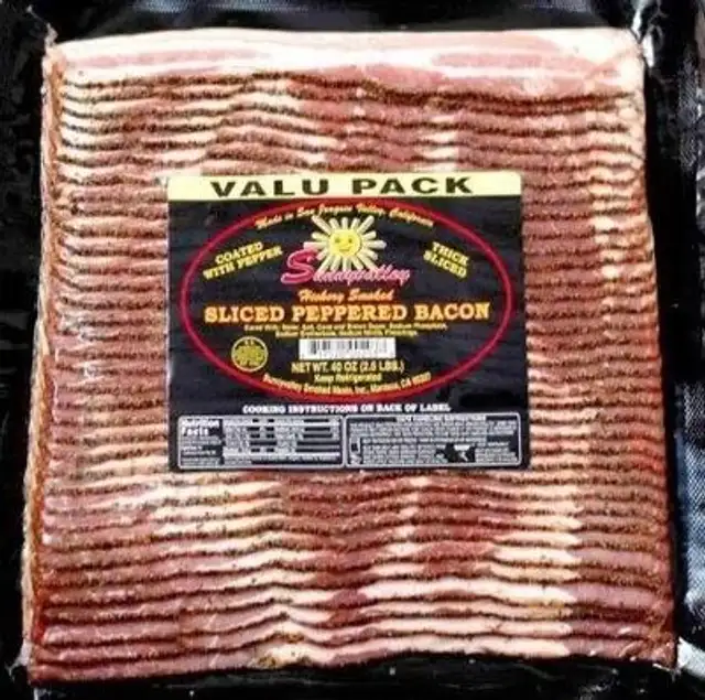 Sliced Peppered Bacon