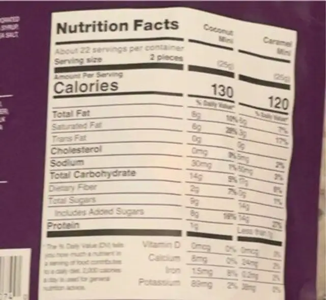 Organic ocho variety pack nutrition facts table