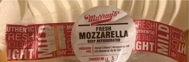 Fresh mozzarella log