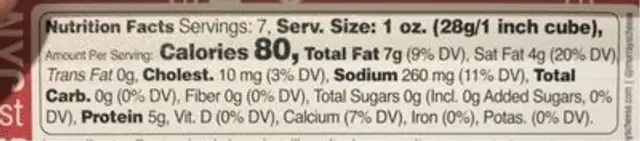 Greek feta cheese nutrition facts table