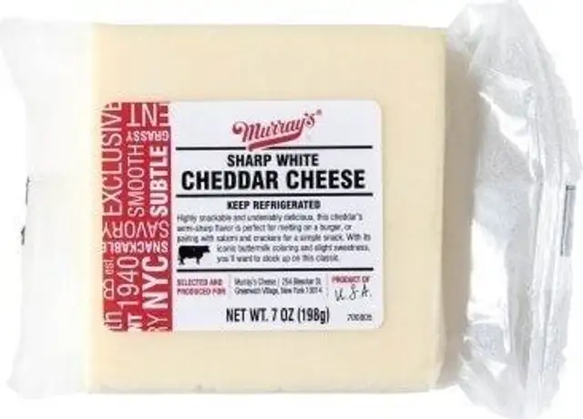 Sharp white cheddar cheese