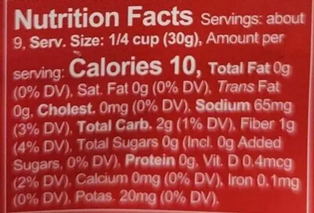 Mushrooms marinated with garlic and herbs nutrition facts table