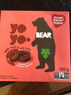 Strawberry Real Fruit Yoyos front packaging