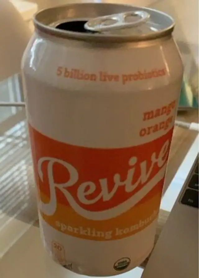 Mango orange sparkling kombucha