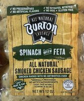 Spinach With Feta Smoked Chicken Sausage